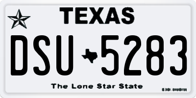 TX license plate DSU5283