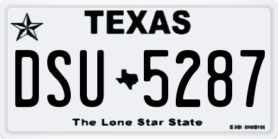 TX license plate DSU5287
