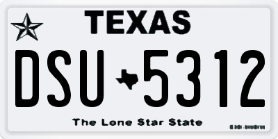 TX license plate DSU5312