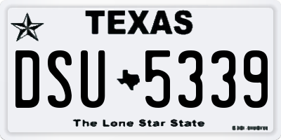 TX license plate DSU5339