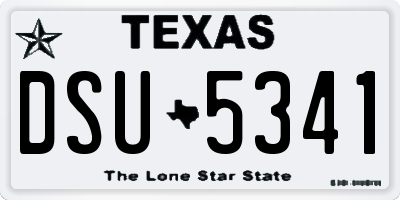 TX license plate DSU5341