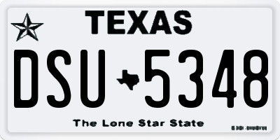 TX license plate DSU5348