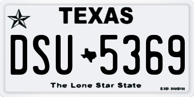 TX license plate DSU5369