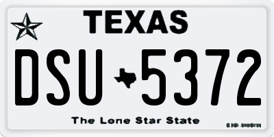 TX license plate DSU5372