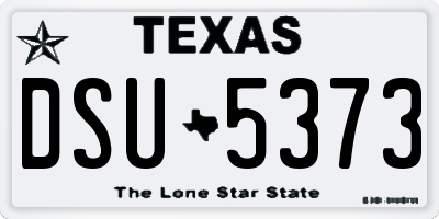 TX license plate DSU5373