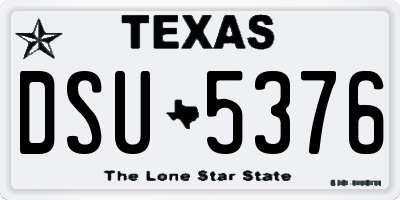 TX license plate DSU5376