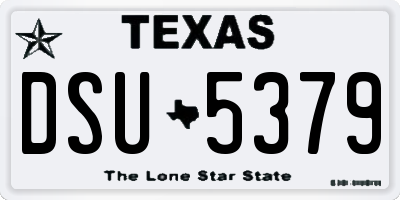 TX license plate DSU5379