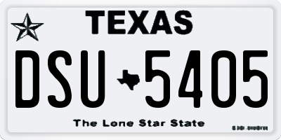 TX license plate DSU5405