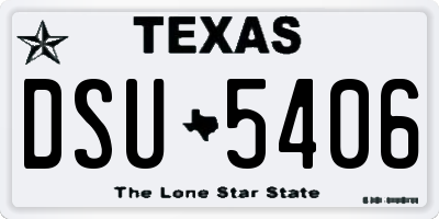 TX license plate DSU5406