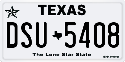 TX license plate DSU5408