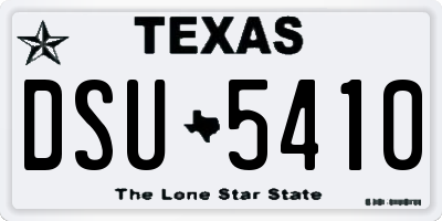 TX license plate DSU5410