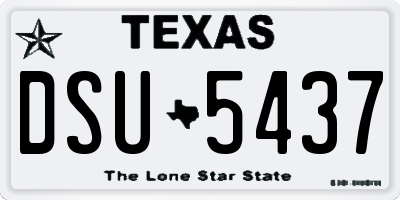 TX license plate DSU5437