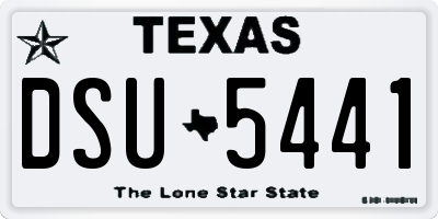 TX license plate DSU5441