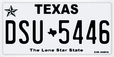 TX license plate DSU5446