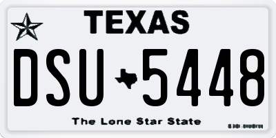 TX license plate DSU5448