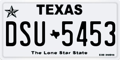 TX license plate DSU5453