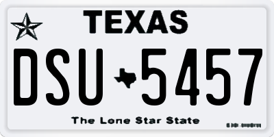 TX license plate DSU5457