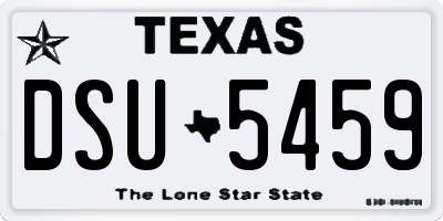 TX license plate DSU5459