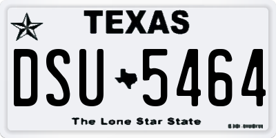 TX license plate DSU5464