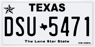 TX license plate DSU5471