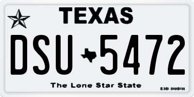 TX license plate DSU5472