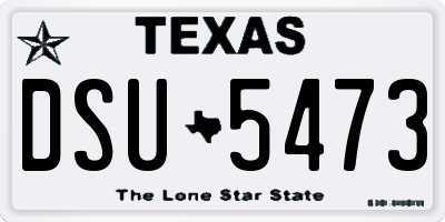 TX license plate DSU5473