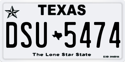 TX license plate DSU5474