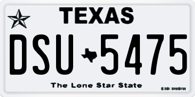 TX license plate DSU5475