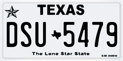 TX license plate DSU5479