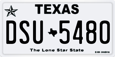 TX license plate DSU5480