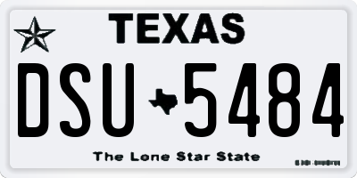 TX license plate DSU5484