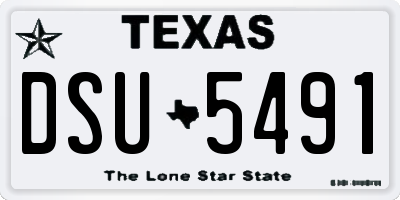 TX license plate DSU5491