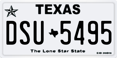 TX license plate DSU5495