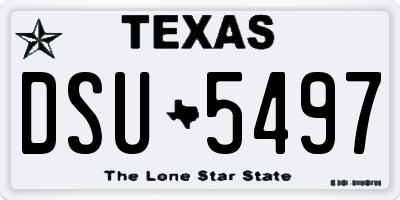 TX license plate DSU5497