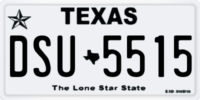 TX license plate DSU5515