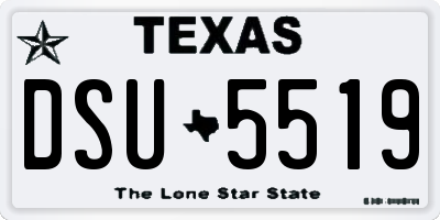 TX license plate DSU5519