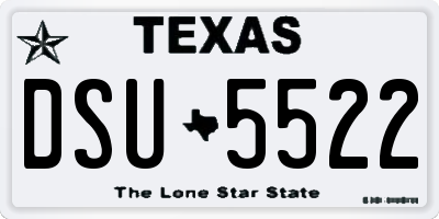 TX license plate DSU5522