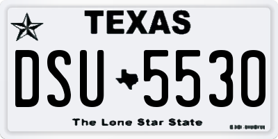 TX license plate DSU5530