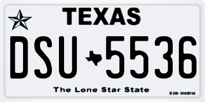 TX license plate DSU5536