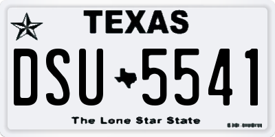 TX license plate DSU5541