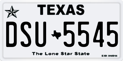 TX license plate DSU5545