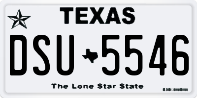 TX license plate DSU5546