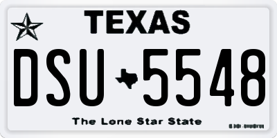 TX license plate DSU5548