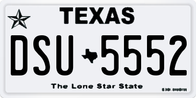 TX license plate DSU5552