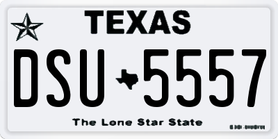 TX license plate DSU5557