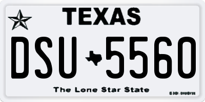 TX license plate DSU5560