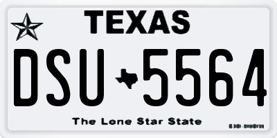 TX license plate DSU5564