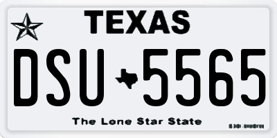 TX license plate DSU5565