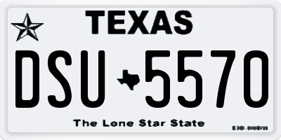 TX license plate DSU5570