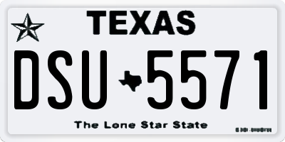 TX license plate DSU5571